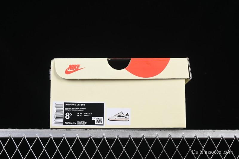 Nike Air Force 1 '07 Low Stussy Collaboration Camo Swoosh Drawstring Casual Sneakers - DM6688-014