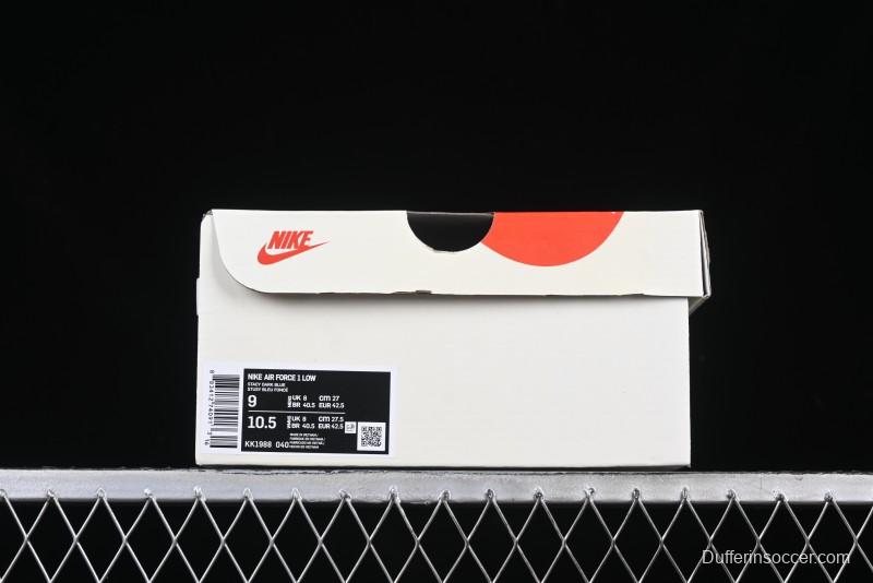 Nike Air Force 1 '07 Low Stussy Collaboration Explosive Blue Low-Top Casual Sneakers - KK1988-040