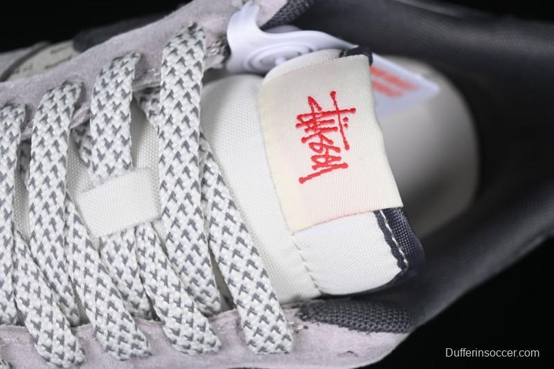 Nike Air Force 1 '07 Low Stussy Collaboration Pig Skin Swoosh Logo Low-Top Casual Sneakers - XS1958-501