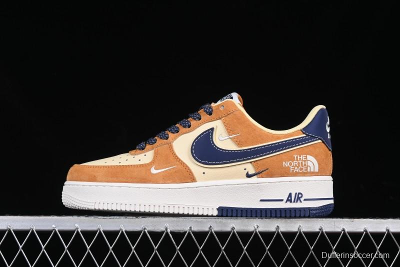 Nike Air Force 1 '07 Low The North Face Collaboration Sport Orange Low-Top Casual Sneakers - DM6688-053