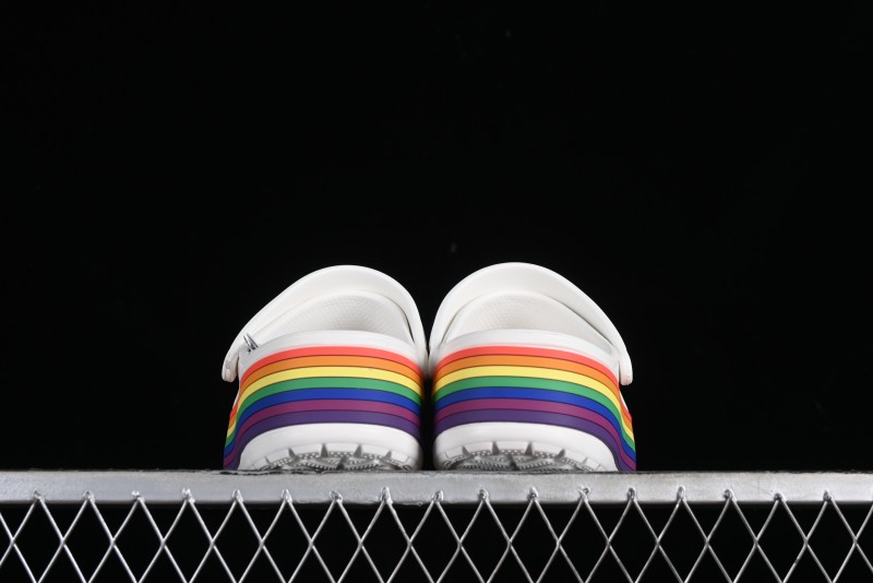 Crocs Crocband Platform Rainbow Comfortable Thick-Soled Clogs - B.D4