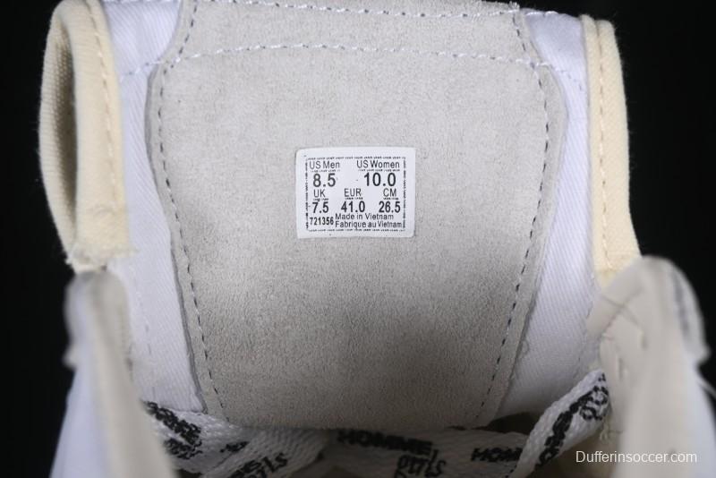 Vans HommeGirls x Sk8-Mid Fashion Casual Mid-Top Suede Skate Shoes with Bold Side Stripes - VN000NBN2VZ