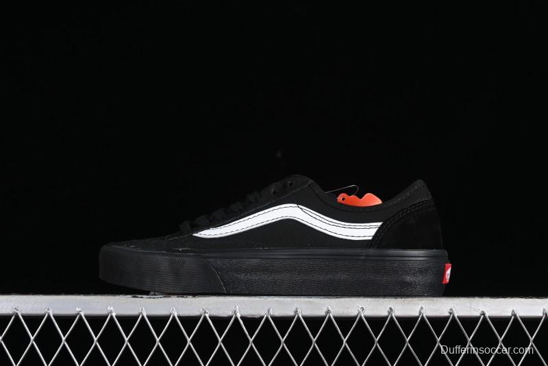 Vans Style 36 SF All Black Skate Shoes with Killer Whale Half-Toe Cap Design - VN0A3MVLB8C