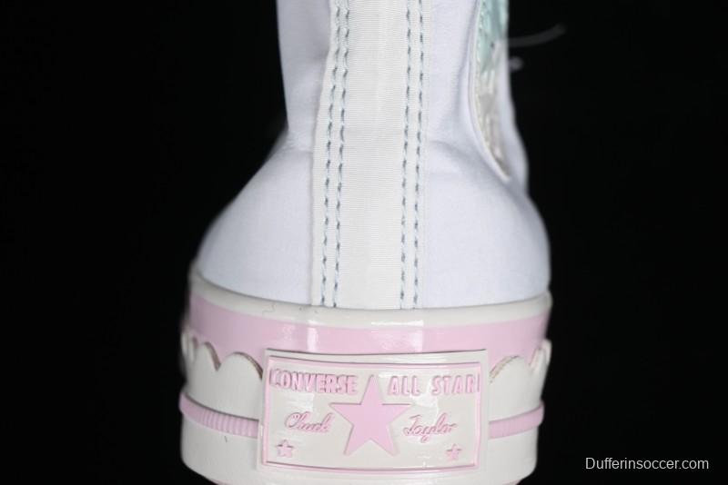 Converse Chuck 1970s Ice Cream Fun White Pink High Top Canvas Sneakers - A10947C