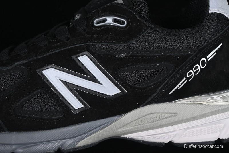 New Balance 990 Series Premium Retro Running Shoes with Carbon Fiber Midsole - M990BK4