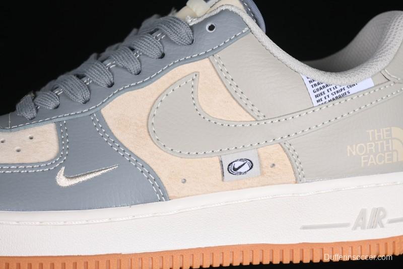 Nike Air Force 1 '07 Low The North Face Collaboration Light Blue Gum Sole Low-Top Casual Sneakers - DM6688-022