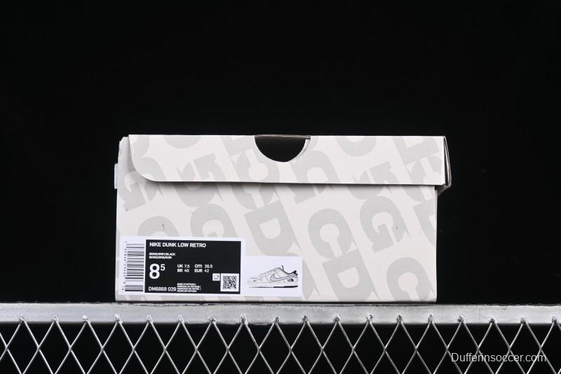 Nike SB Dunk Low The North Face x CDG Triple Collaboration Black Letter Grey Swoosh Anniversary Custom Low-Top Casual Skate Shoes - DM6868-029