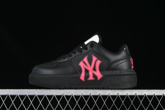 New York Yankees MLB Chunky Liner Custom Platform Sneakers in Neon Pink - 3ASXCA12N50WHS
