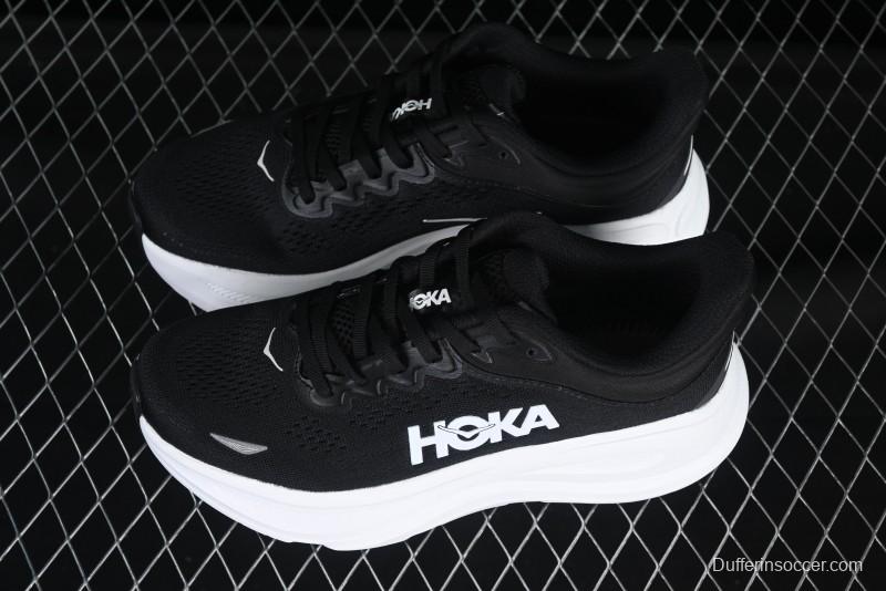 HOKA ONE ONE Bondi 9 Knit Lightweight Casual Running Shoes - 1162012 BWHT