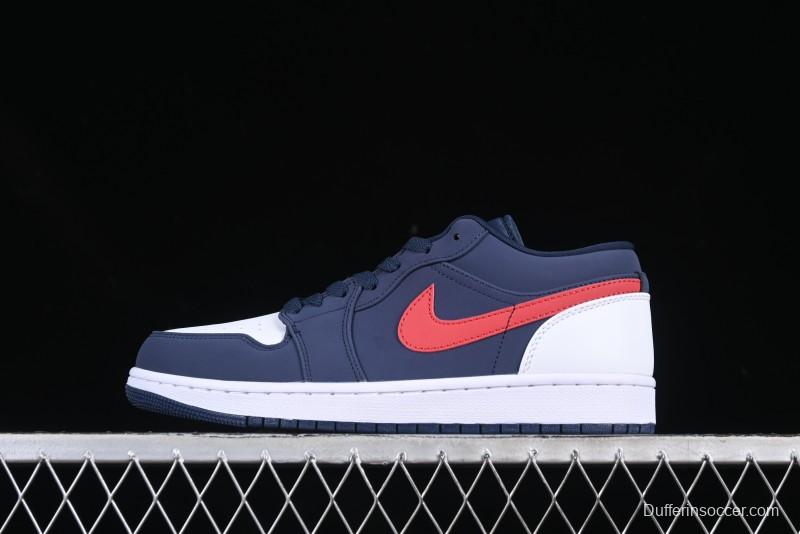 Nike Air Jordan 1 Low AJ1 Patriot Blue Red Low-Top Casual Lifestyle Sneakers - CZ8454-400