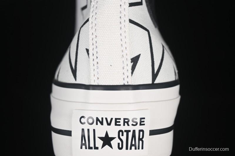 Converse Chuck 70 High Top Sneakers with Star Patch and Thick Sole - 581672C
