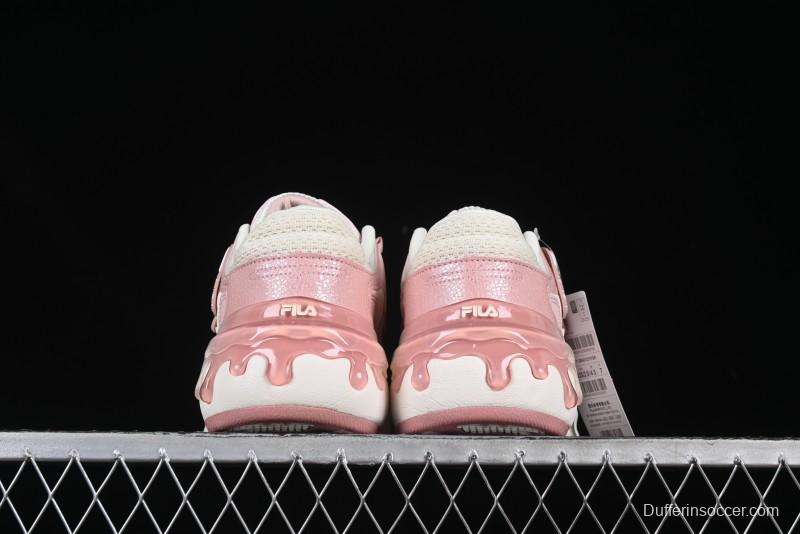 Pink Drip Chunky Sneakers – Trendy Casual Shoes for Women