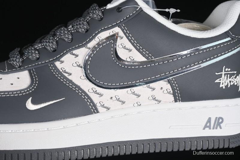 Nike Air Force 1'07 Low Stussy Collaboration Star Dust Grey Low-Top Casual Sneakers - XZ6188-229