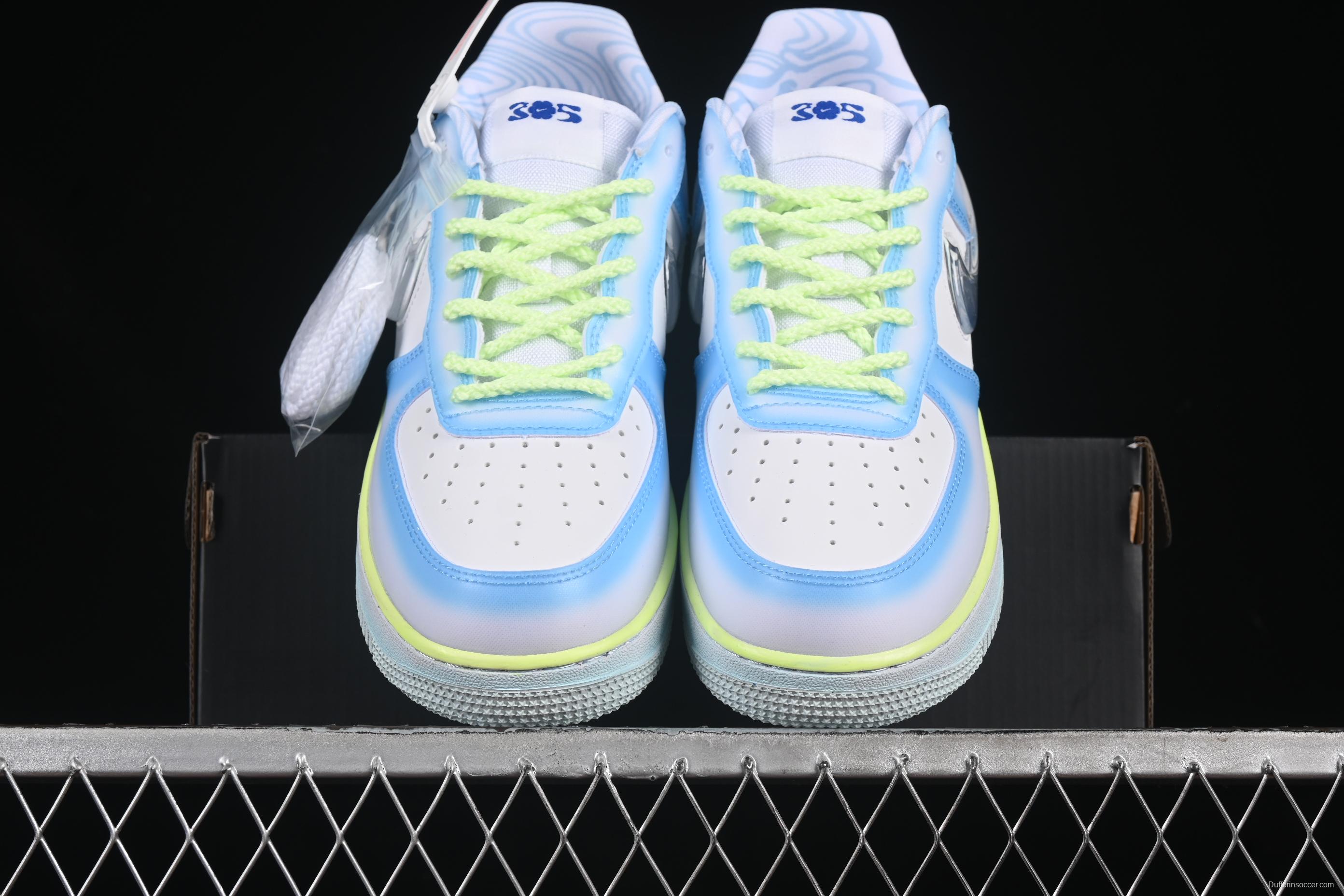 Nike Air Force 1'07 Low Jelly Blue Casual Sneakers - HJ4399-400