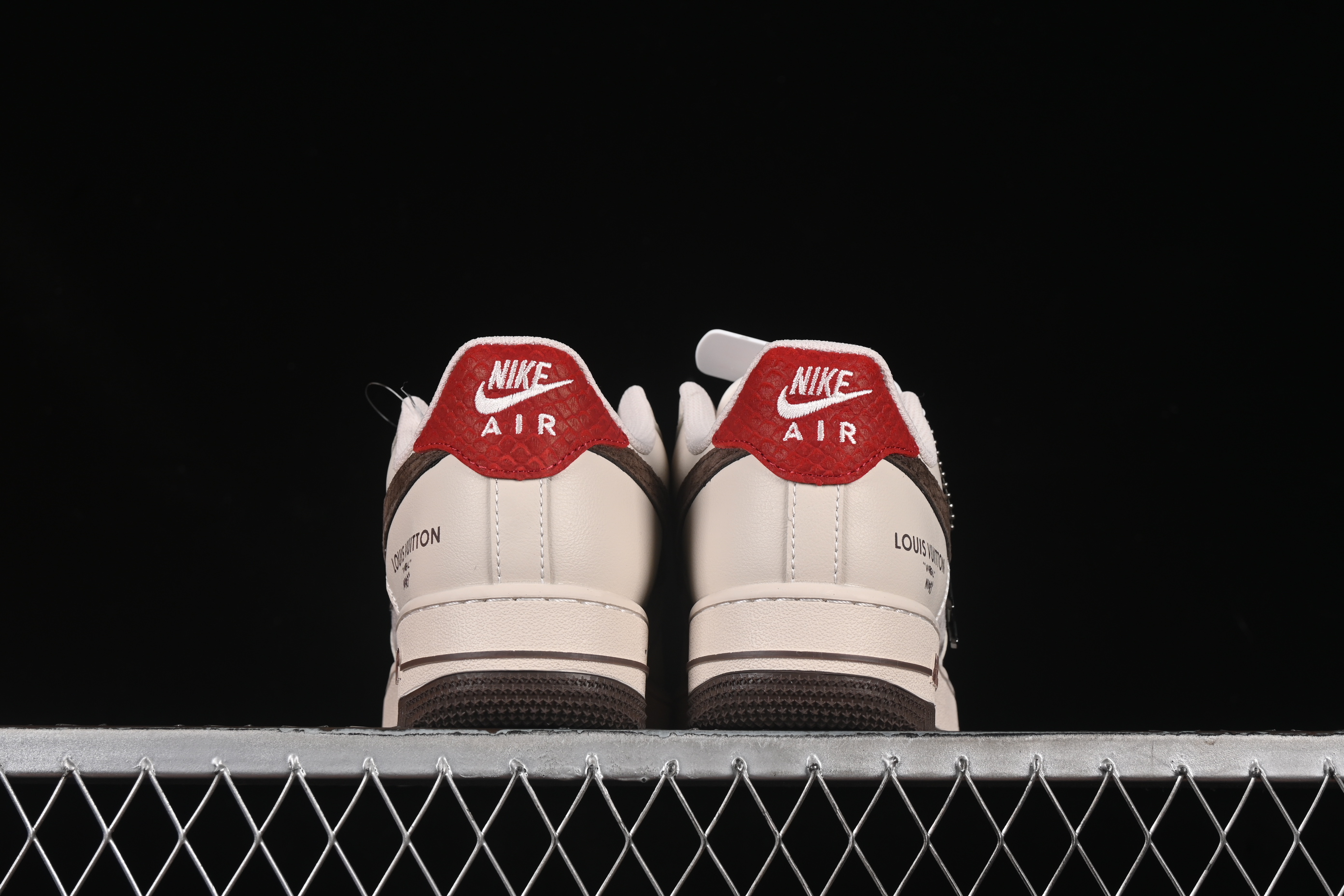 Nike Air Force 1'07 Low LV Collaboration Tan Brown Red Sole Casual Sneakers - XX3168-129