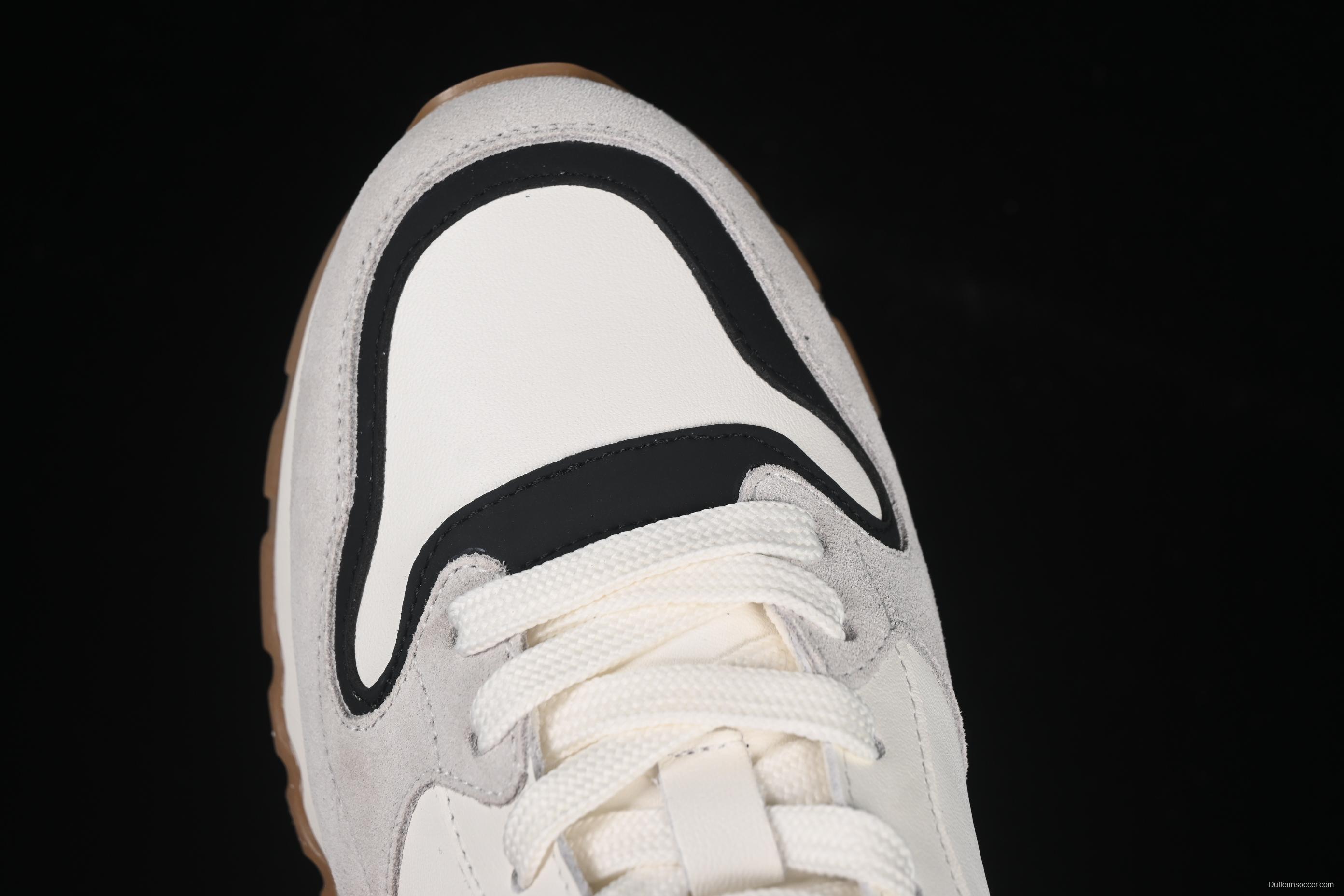 Valentino Punk Style Stitch Pattern Soft Lambskin Comfortable Lace-Up Low-Top Casual Running Shoes - MBH8