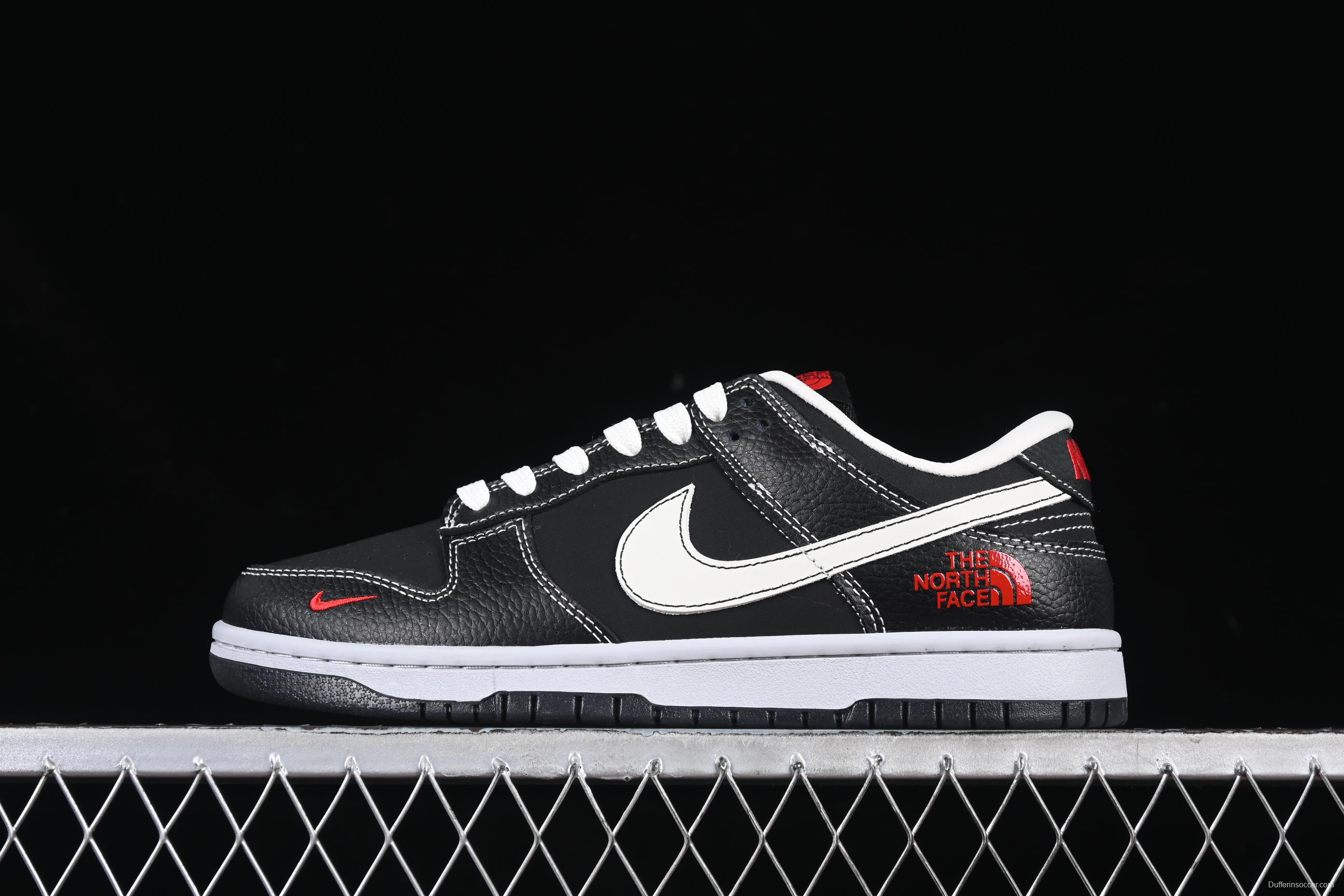 Nike SB Dunk Low The North Face Collaboration Black White Anniversary Custom Low-Top Casual Sneakers - SC9207-403