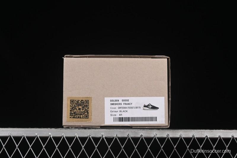 Golden Goose Marathon Comfortable Low-Top Lifestyle Sneakers in White Black - H8D4