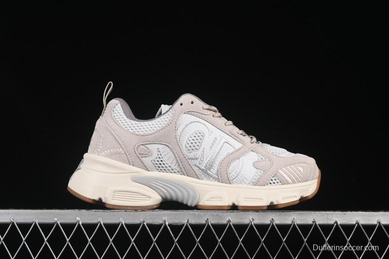Dior Chrono Round Toe Lace-Up Lifestyle Casual Running Sneakers - 24W Beige