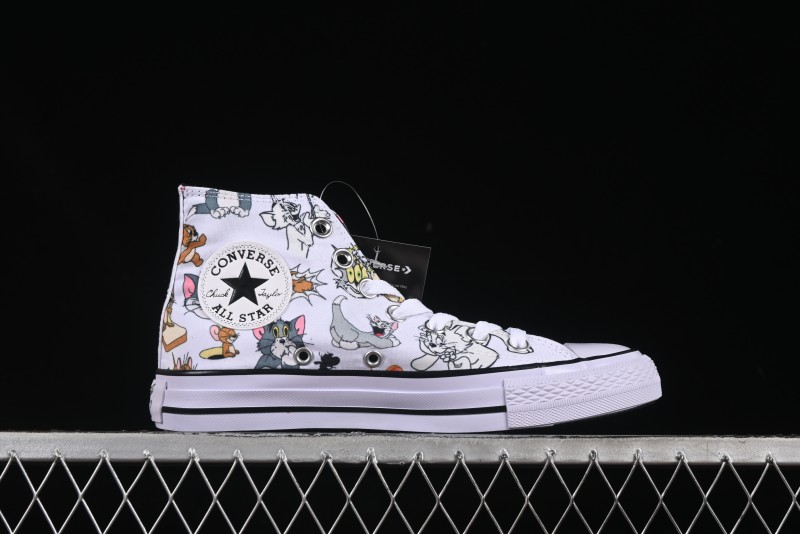 Converse All Star High Top Casual Sneakers with Tom and Jerry Theme - A15112C
