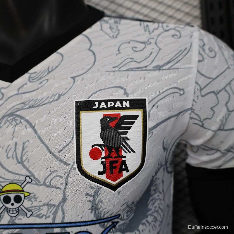Player Version 2025 Japan White with One Piece Gear 5 Design Jersey