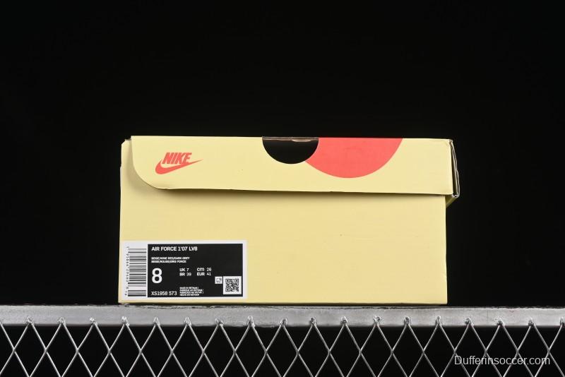 Nike Air Force 1 '07 Low Stussy Collaboration Render Red Swoosh Casual Sneakers - XS1958-573