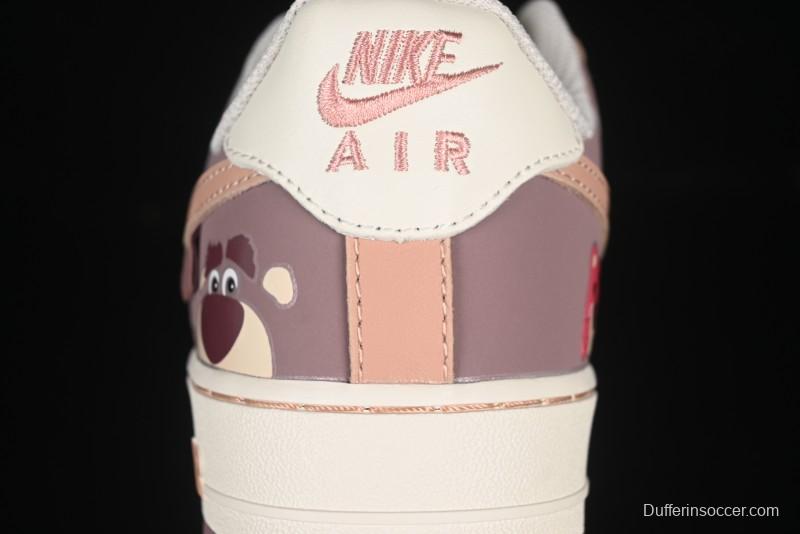 Nike Air Force 1'07 Low Strawberry Bear Custom Casual Sneakers - DB3301-551