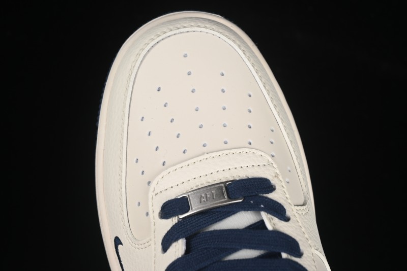 Nike Air Force 1 '07 Low Dior Collaboration Blue Iridescent Swoosh Casual Sneakers - XS1958-569
