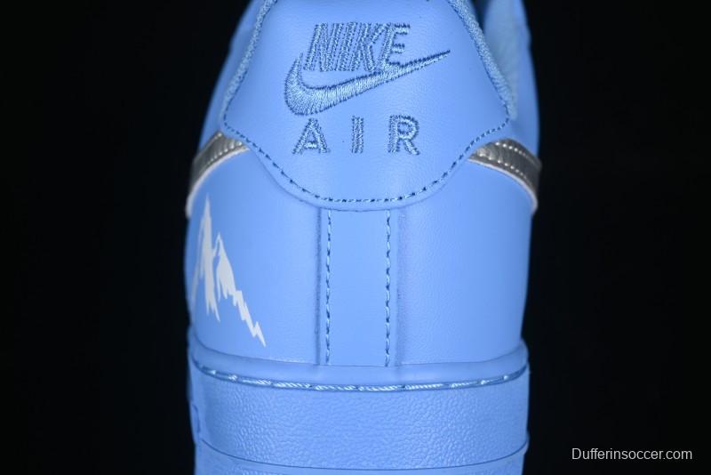 Nike Air Force 1'07 Low Casual Sneakers in Iceland Blue with Full-Length Air Cushion - ZH0316-070