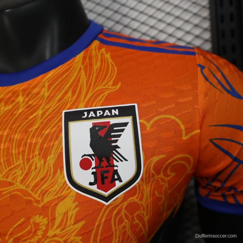 Player Version 2025 Japan Orange with Dragon Ball Z Vegeta Character Jersey