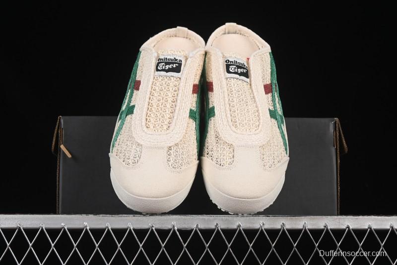 Onitsuka Tiger Mexico 66 Sabot Slip-On Sneakers with Breathable Mesh Upper - 1183C123-103