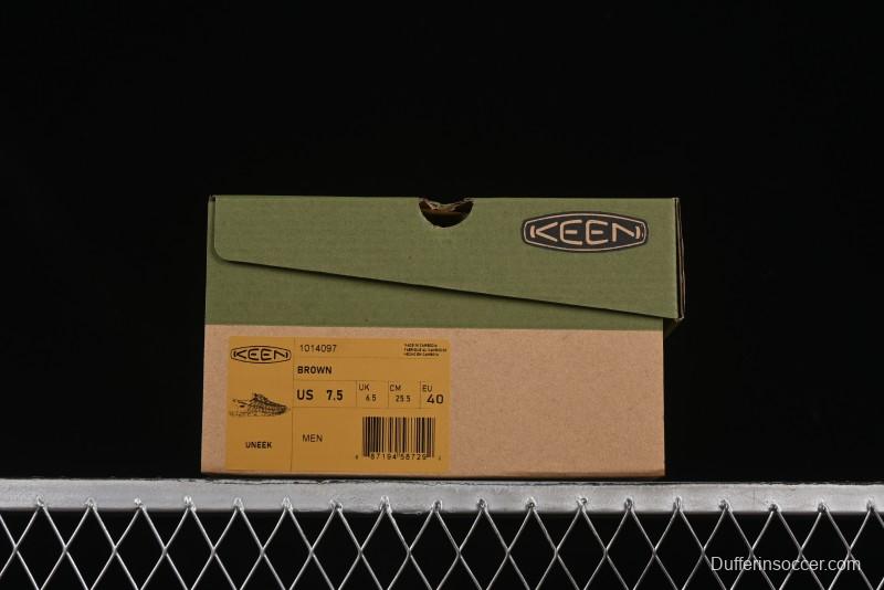 Keen Uneek Flat-M Woven Elastic Outdoor Sandals for Hiking and Water Activities - 1014097 Brown