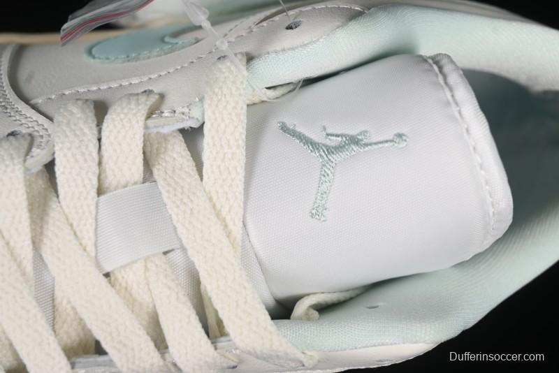 Nike Air Jordan 1 Low AJ1 White Mint Green Low-Top Casual Lifestyle Sneakers - DC0774-134