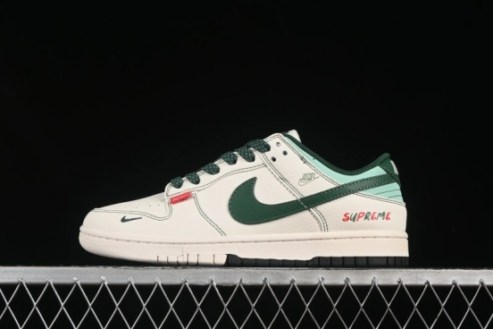 Nike SB Dunk Low Sup White Green Swoosh Air Force 1 Low Casual Skate Shoes - FC1688-222