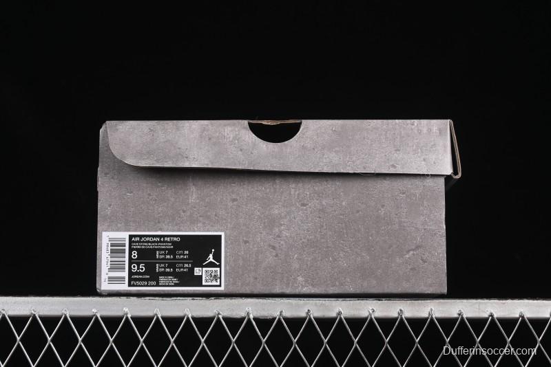 Nike Air Jordan 4 Retro Sneakers in Cave Stone Brown Suede with Black Mesh - FV5029-200