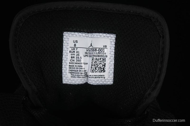 Nike Air Jordan 1 Low AJ1 Basketball Shoes Black White Canvas Leather Panel - HV5968-001