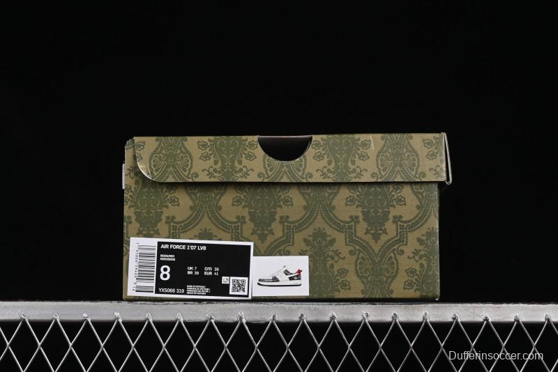 Nike Air Force 1'07 Low Gucci Collaboration Grey Pattern Drawstring Casual Sneakers - YX5066-319