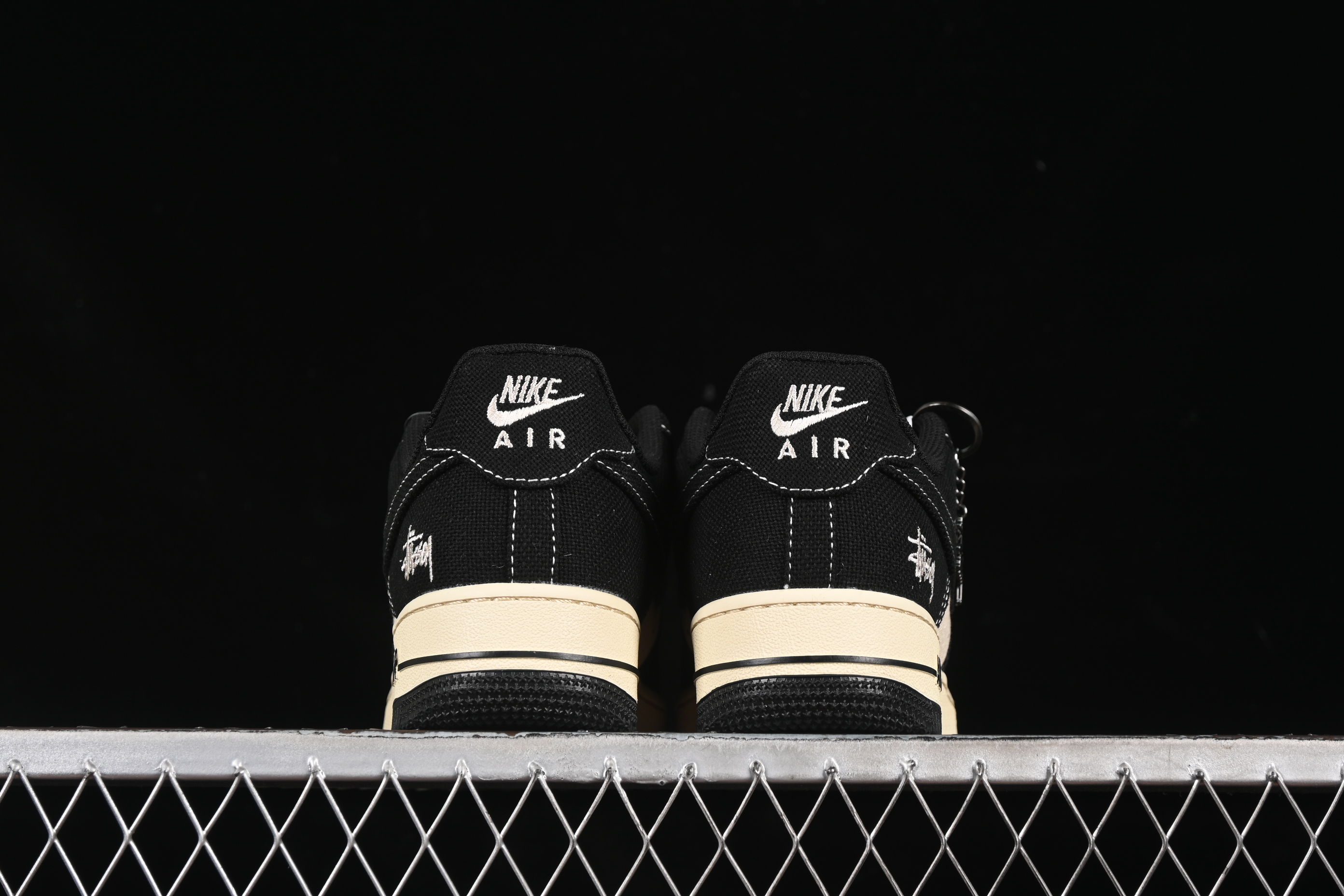 Nike Air Force 1 '07 Low Stussy Collaboration Beige Black Hemp Low-Top Casual Sneakers - XX3168-156