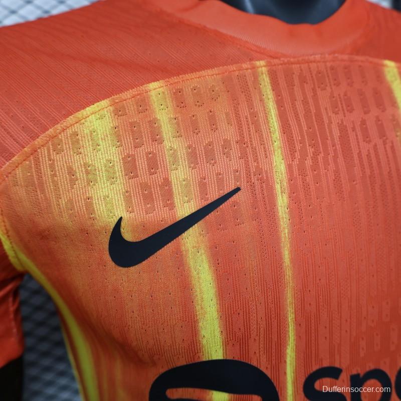Player Version 25/26 FC Barcelona Orange with Flame Gradient Jersey