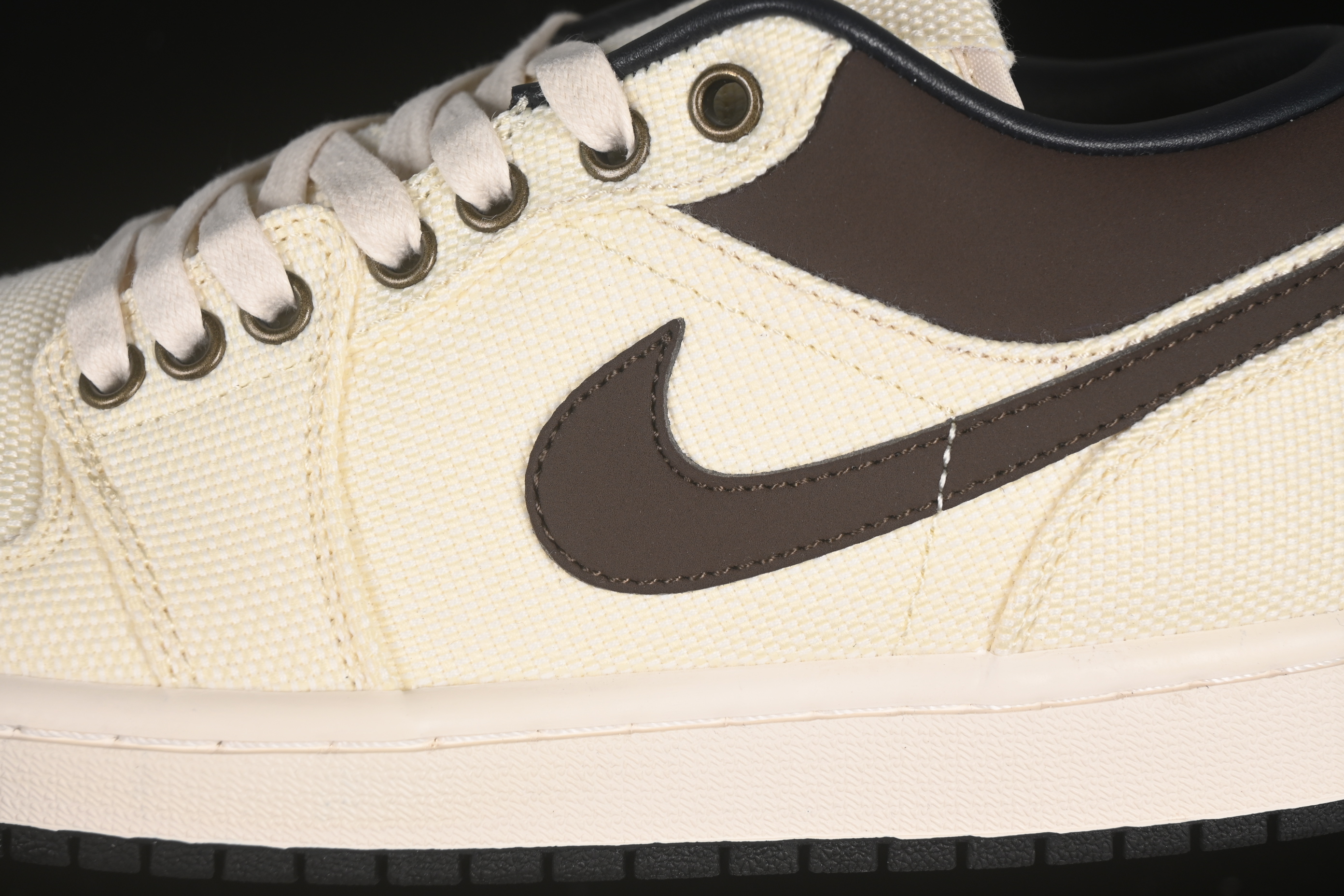Nike Air Jordan 1 Low "Dongdan" Casual Sneakers in Woven Beige - IB8058-110