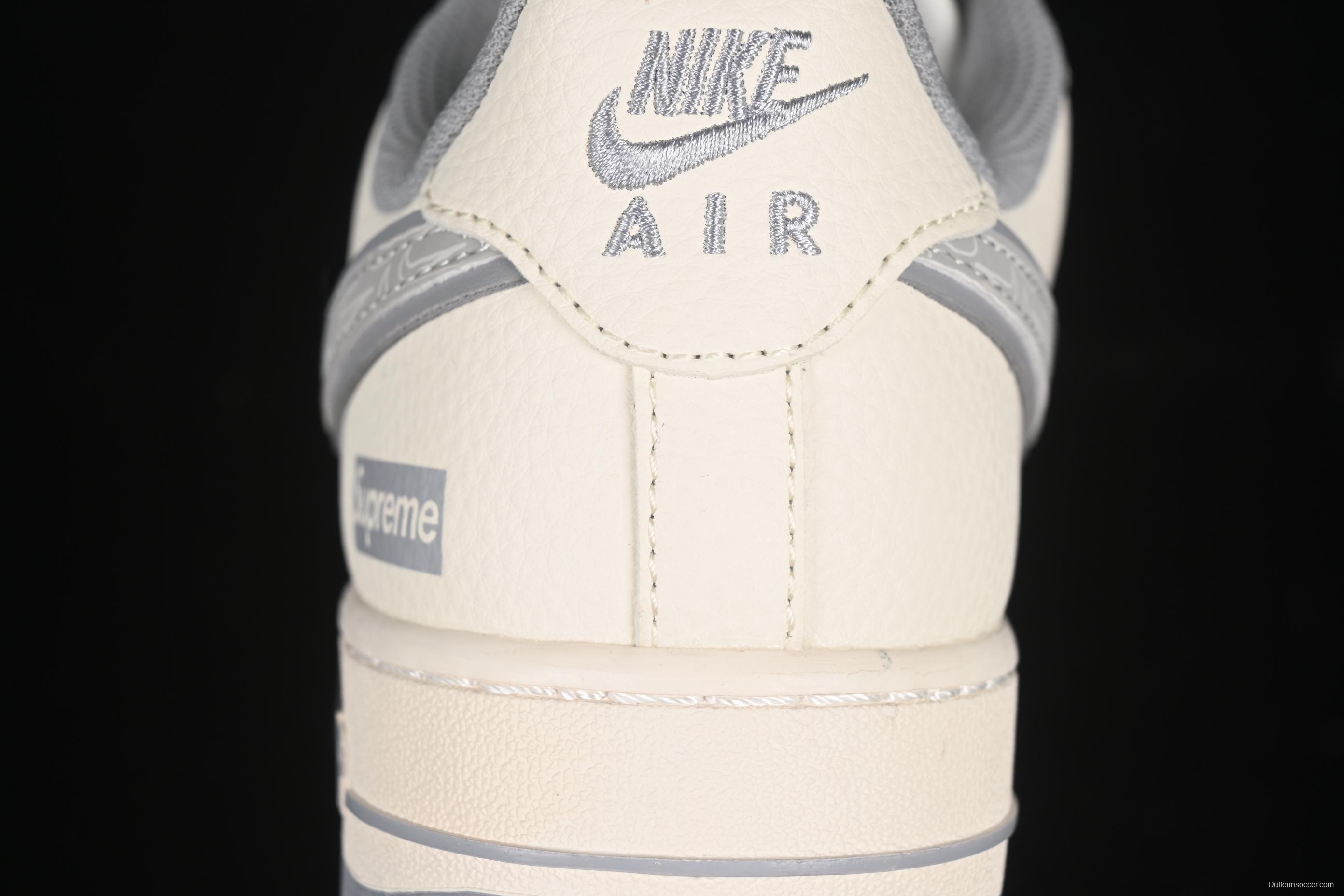 Nike Air Force 1 '07 Low Supreme Collaboration Beige Multi-Swoosh Casual Sneakers - XX3168-147