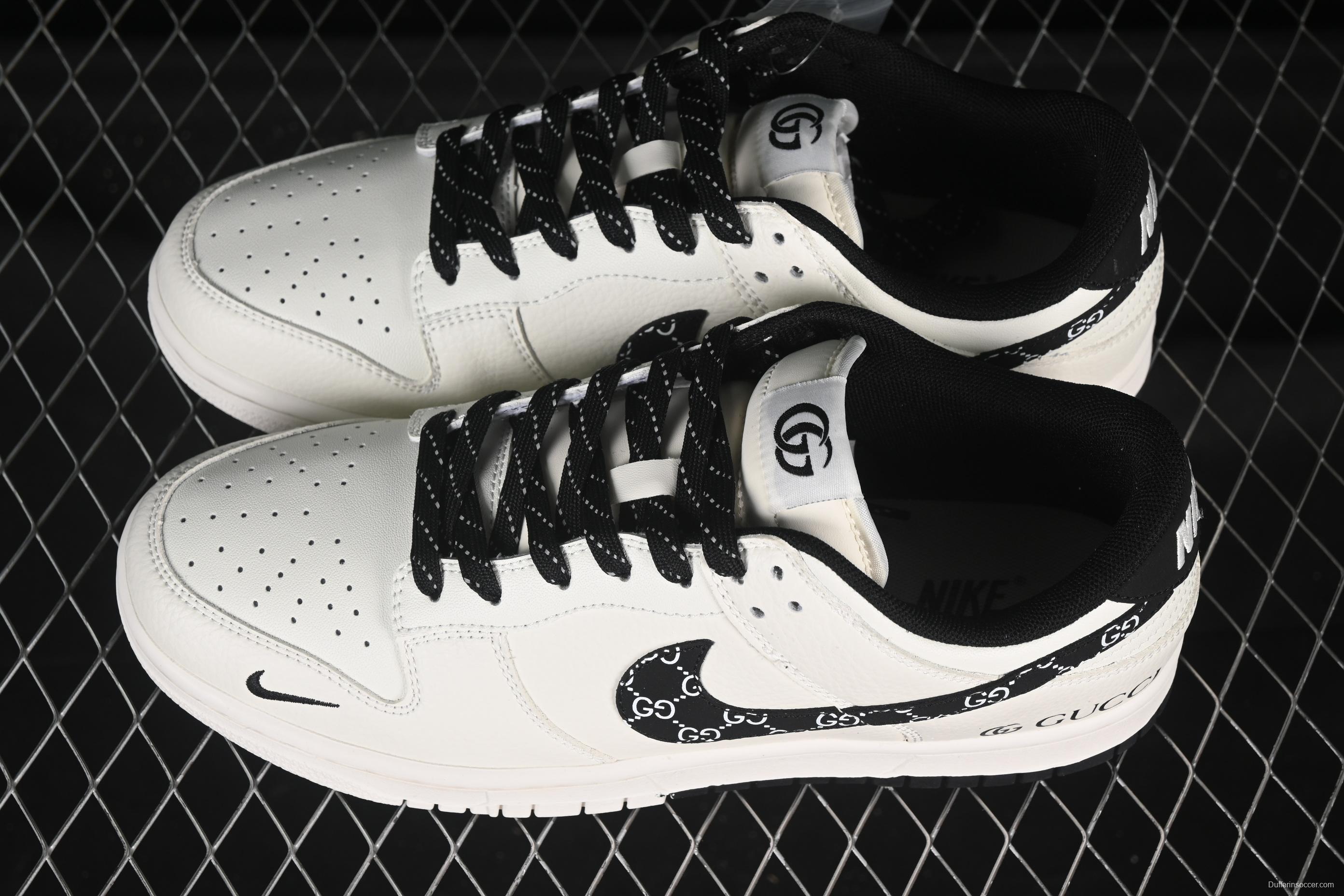 Nike SB Dunk Low Gucci Collaboration Anniversary Custom Low-Top Skate Shoes - XD6188-048