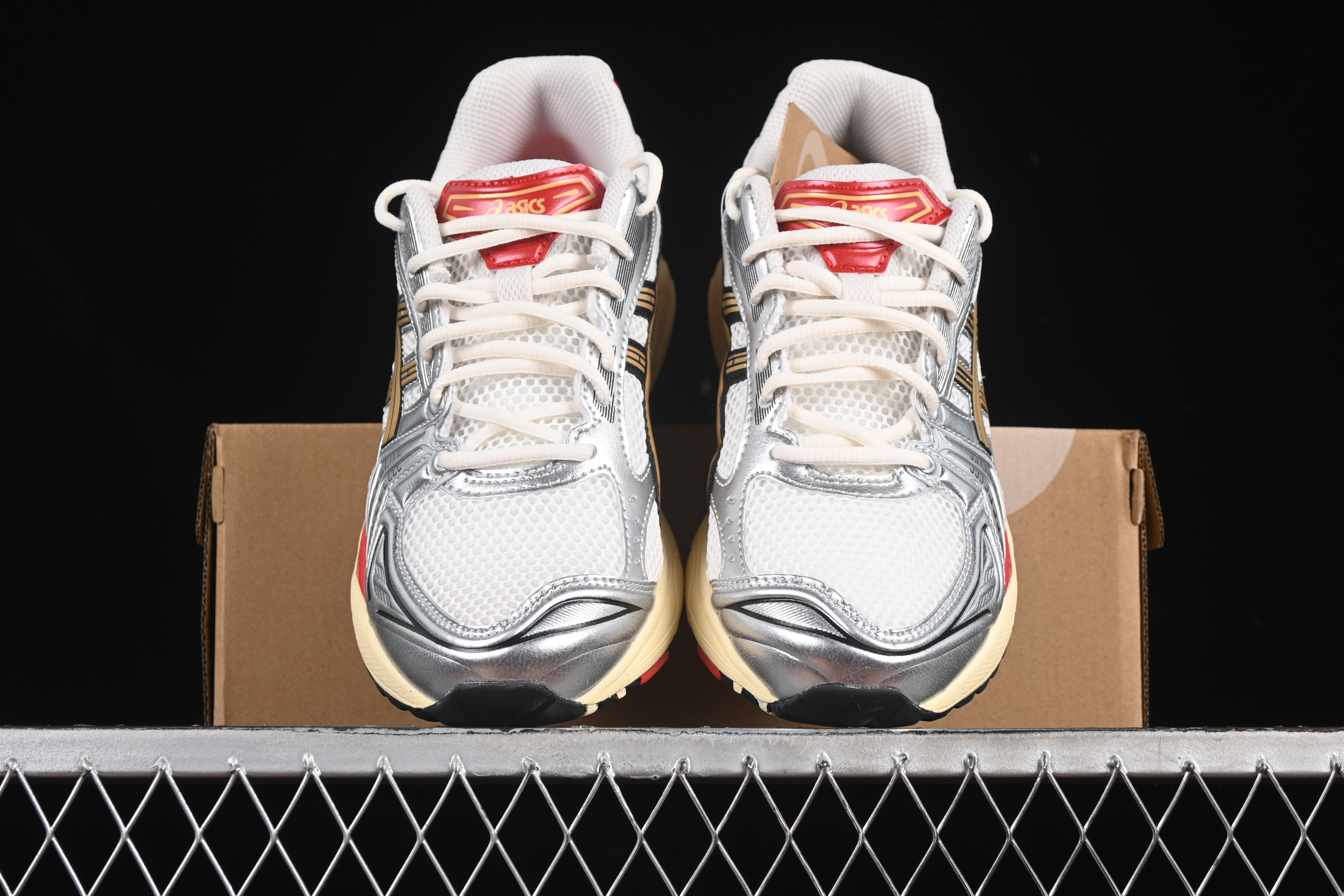 Asics Gel-Kayano 14 Running Shoes with Engineered Elastic Double-Layer Recycled Knit Upper and 3D Visible GEL Cushioning - 1203A692-100