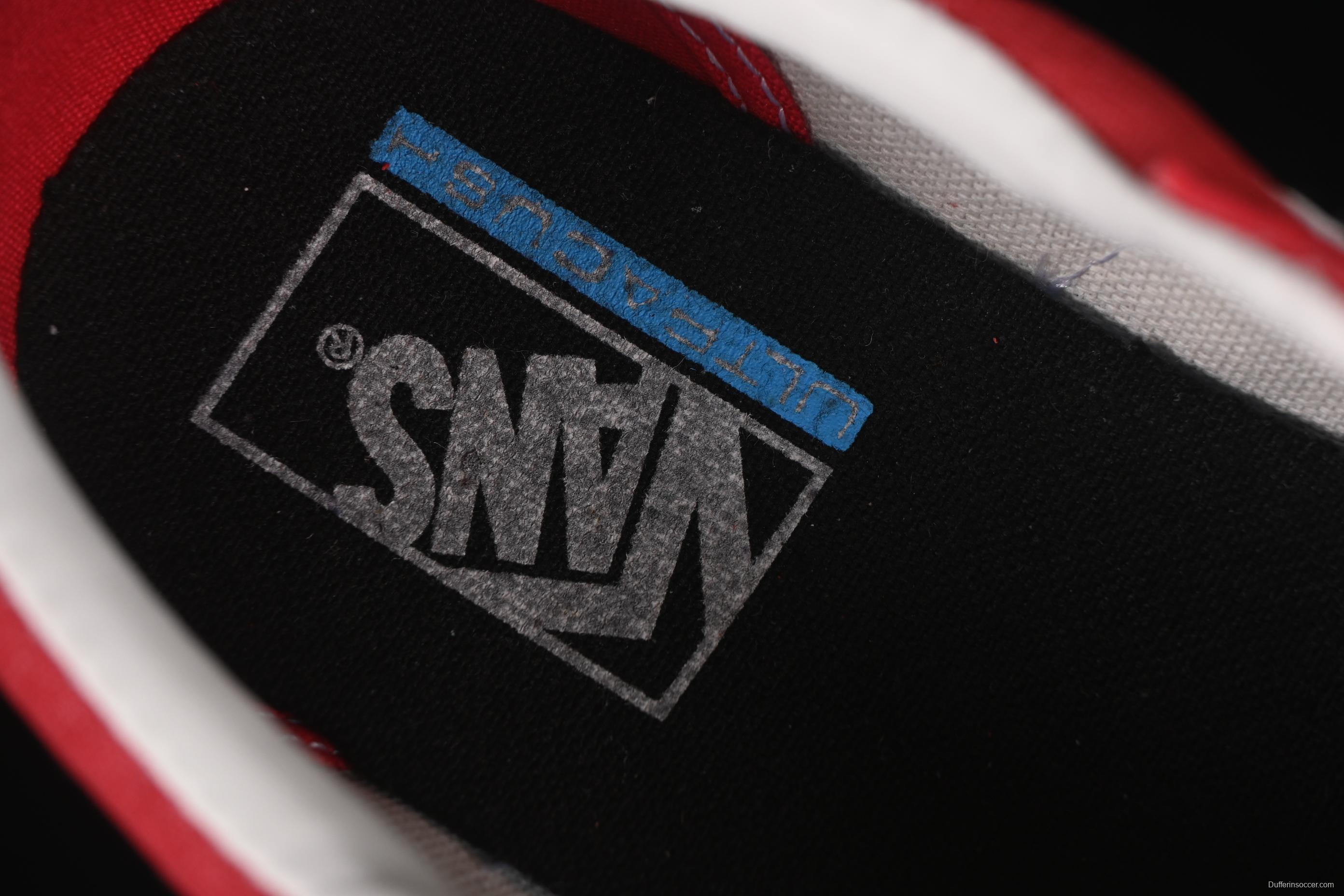 Vans Sk8-Low White Red Anti-Slip Casual Skate Shoes - VN0A4UWIXGJ