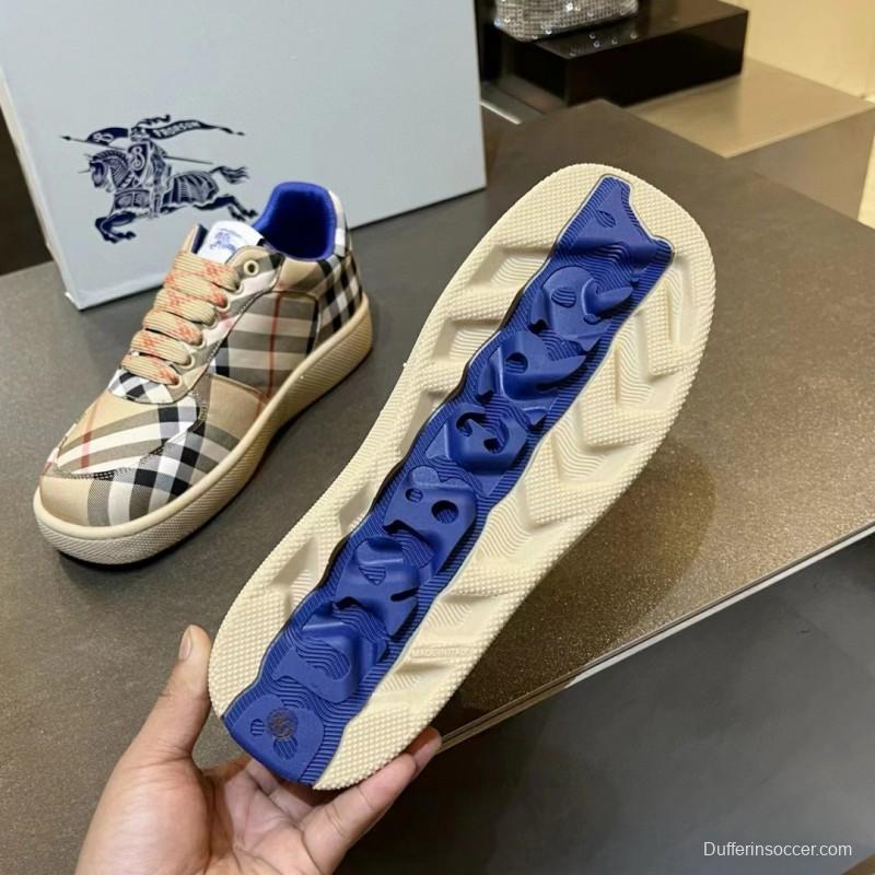 2024 Unisex Burberry Beige Black White Leather Casual Shoes MJ00330
