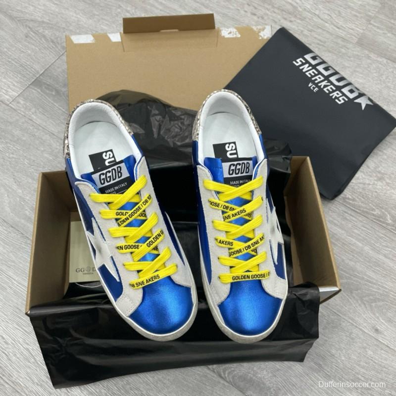 2025 Unisex GGDB Blue White Leather Sneakers