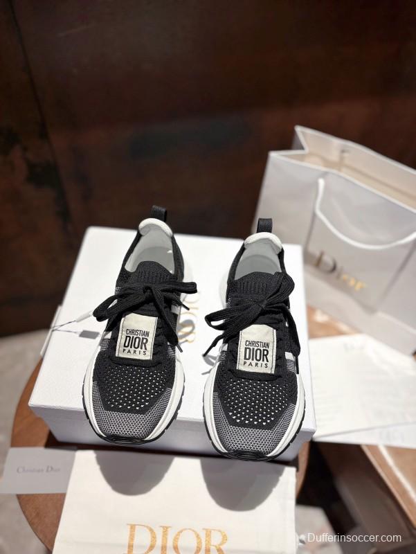 2025 Unisex Dior Black Grey Flyknit Sneakers LY00260
