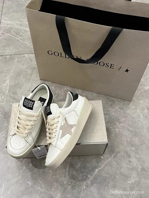 2024 Unisex GGDB White Black Leather Low Top Sneakers MJ00260