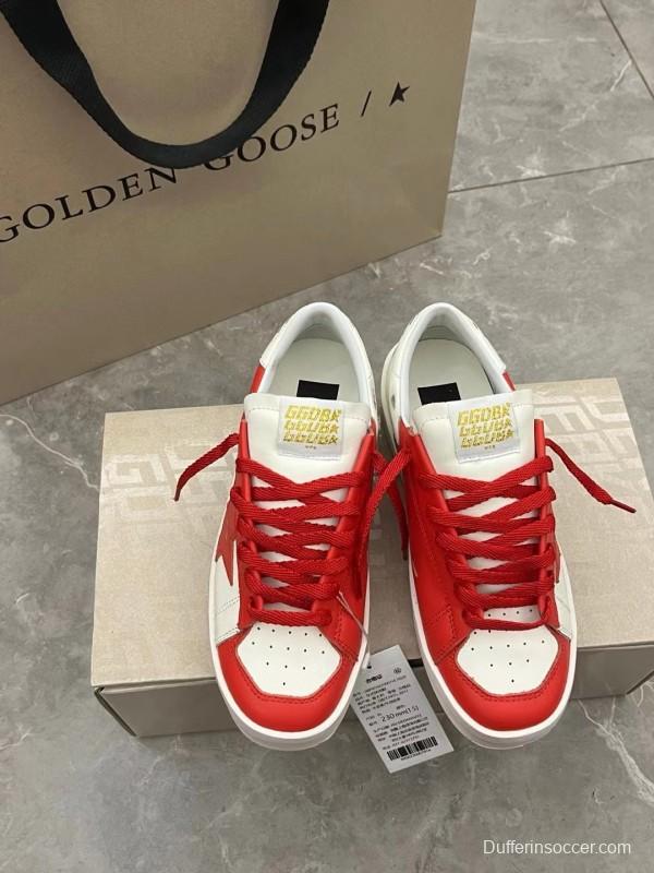 2024 Women GGDB Red White Leather Sneakers MJ00260