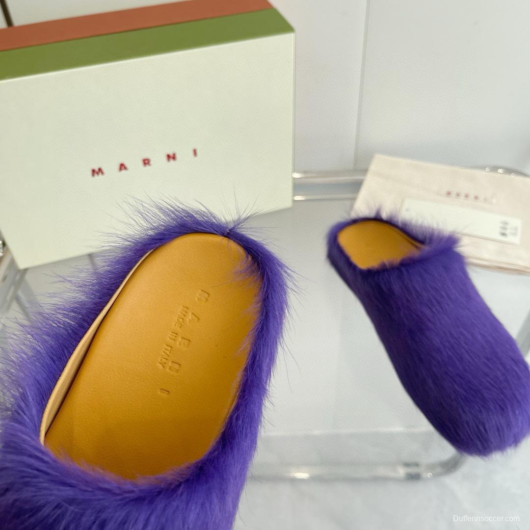 2024 Slippers Marni Purple Horsehair